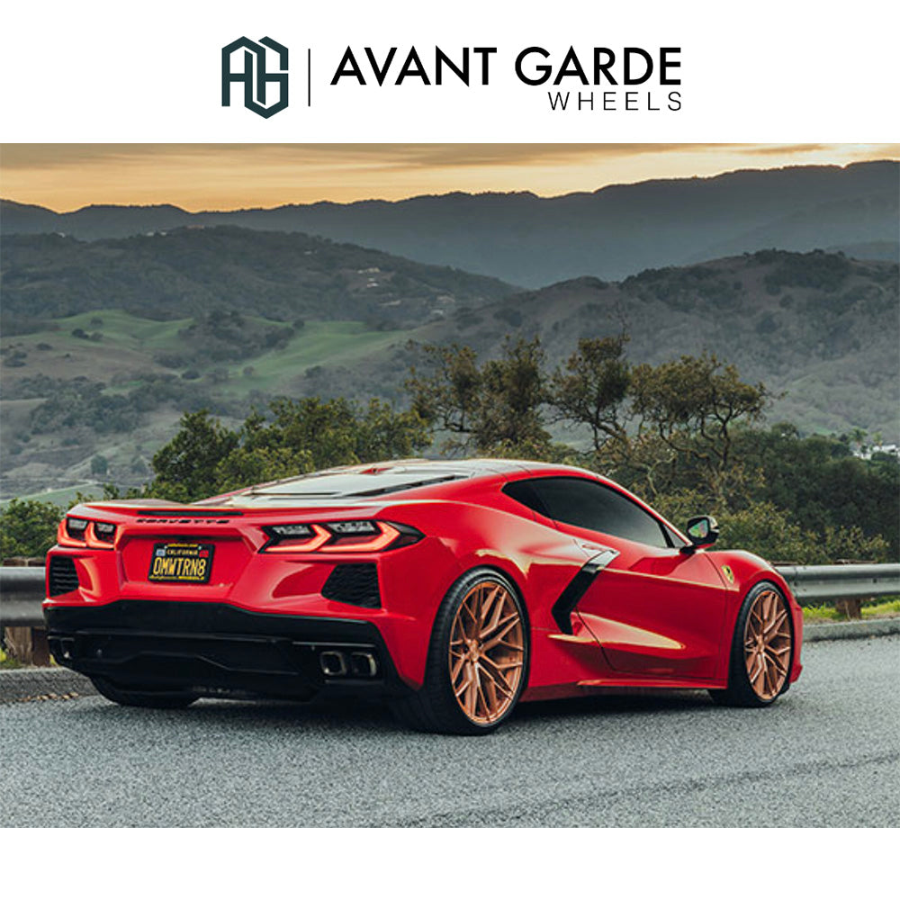 シボレー コルベット C8(Chevrolet Corvette)用 アバンギャルド M520R 20x9J ET 38フロント 21x12J ET 52 リア ブラッシュコッパー ホイール４本セット Avant Garde M520R Brush Copper 20x9J Front 21x12J Rear for Chevrolet Corvette C8 (送料無料)