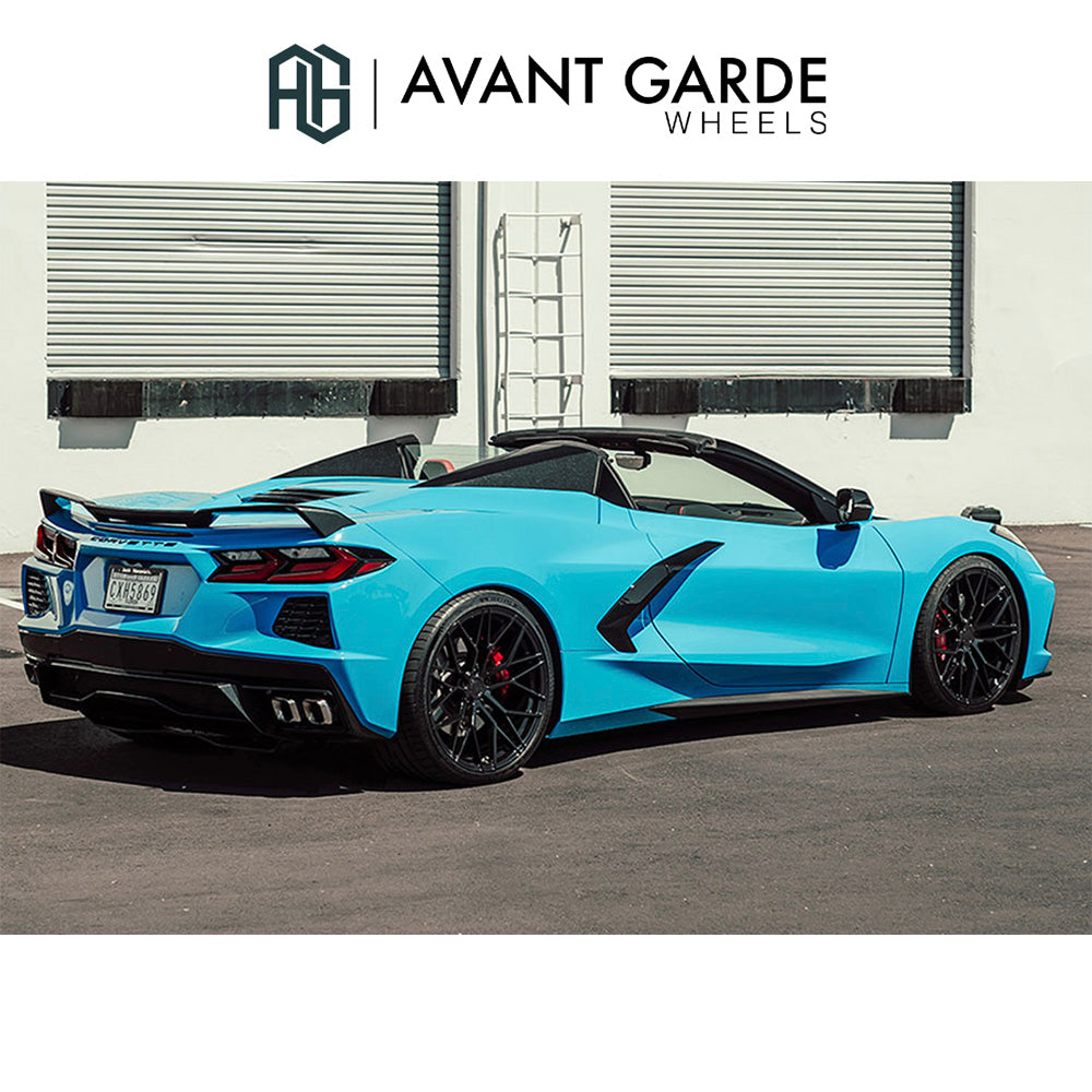 シボレー コルベット C8(Chevrolet Corvette)用 アバンギャルド M520R 19x8.5J フロント 20x11J リア グロスブラック ホイール４本セット Avant Garde M520R Gloss Black 19x8.5J Front 20x11J Rear for Chevrolet Corvette C8 (送料無料)