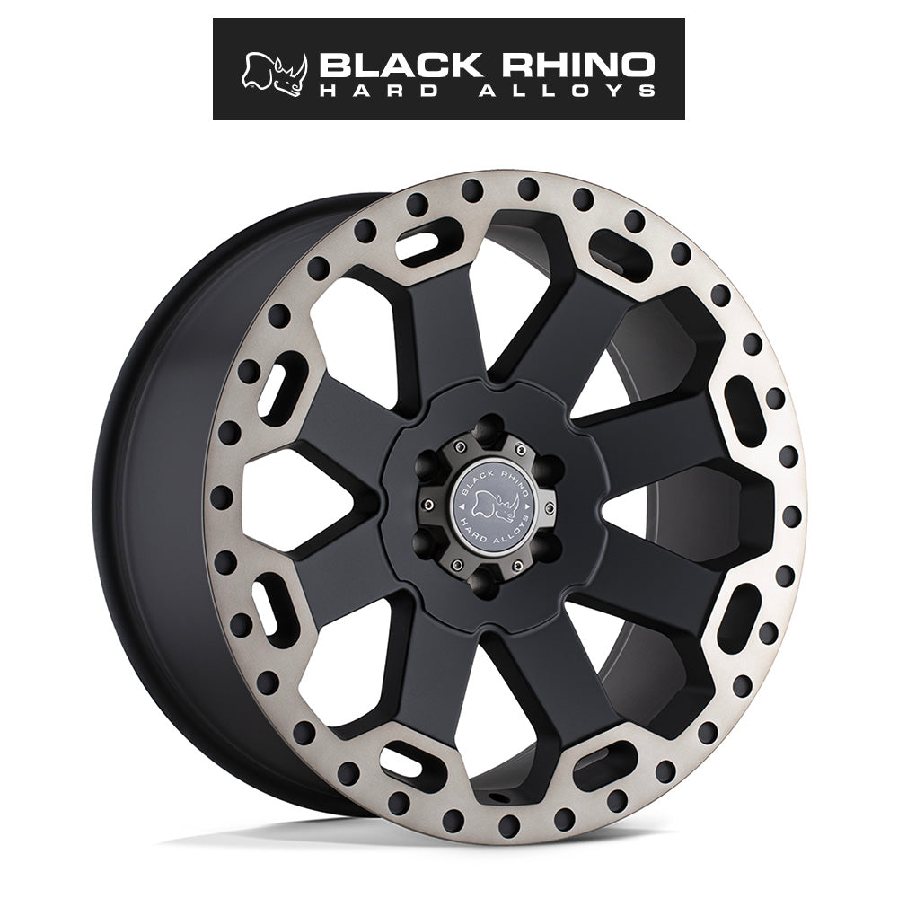 ジープ　グランドチェロキー　リミテッド (Jeep Grand Cherokee Limited)用ブラックライノ ワーロード 18x8.5J マットブラックホイール４本セット BRWAR 18X8 5X5.0 M-BLK-MCH-DDTLP 30MM (送料無料)