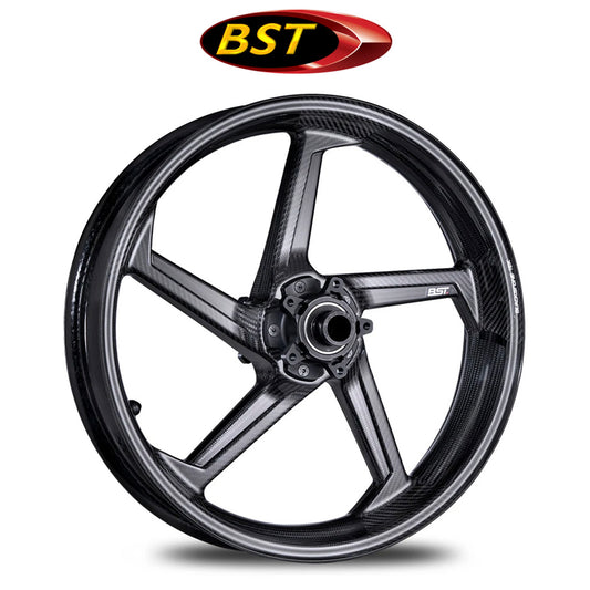 2015-2025年式ヤマハ ＹＺＦ－Ｒ１用 BST スターテック カーボンファイバー製(グロス、艶あり) フロントホイール (17x3.5J フロント) (消費税、送料込み)