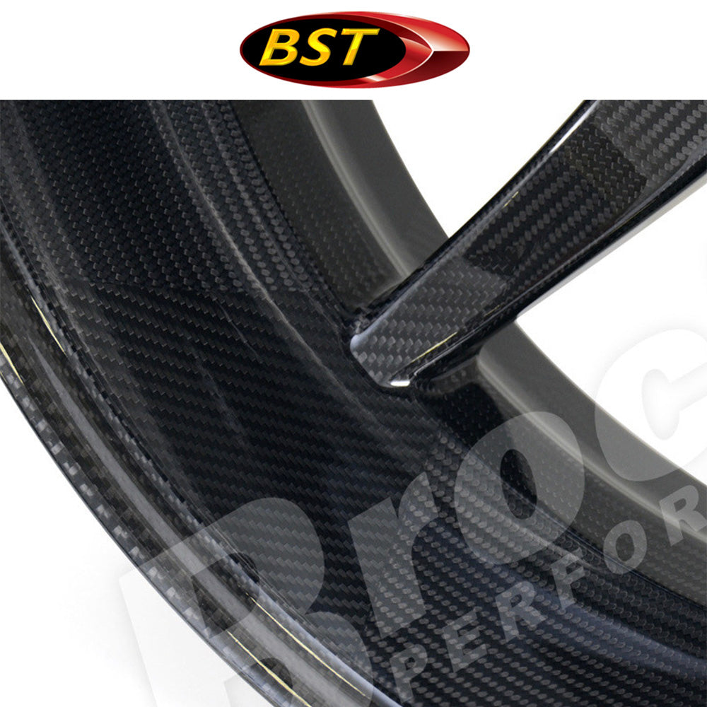２０１８年から２０２４年式モデル ドゥカティ パニガーレＶ４用 BST セブンテック 17 x 6.0J カーボンファイバー製リアホイール１本　BST 7 TEK 17 x 6.0 Rear Wheel - Ducati 1098/R/S / 1199 / 1299 / 1299Rfe / Panigale V4 (18-24) and V2 / Streetfighter V4 and V2 / 1198 (2007-12) / SuperSport 939 (送料無料)