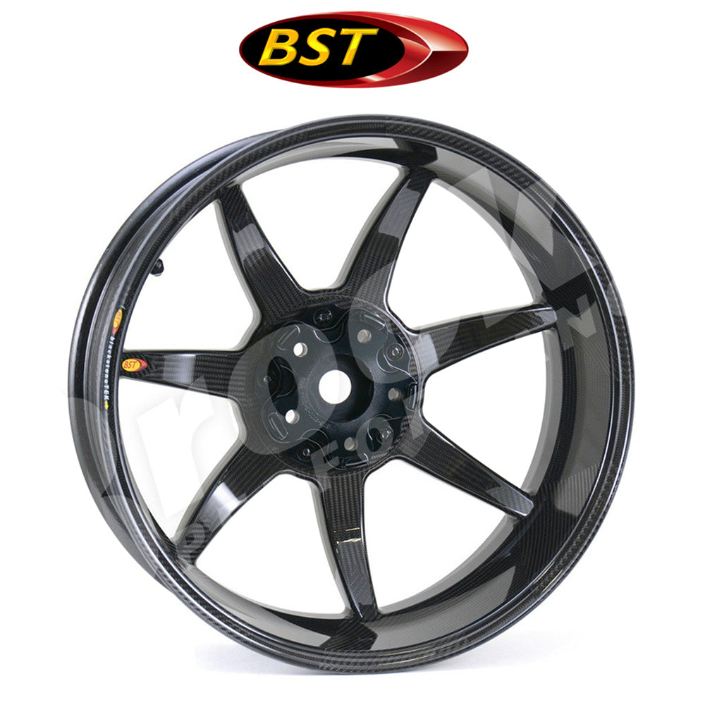 ２０１８年から２０２３年式モデル カワサキ Ｎｉｎｊａ　Ｈ２　ＳＸ用 BST 7 TEK 17 x 6.0J カーボンファイバーリアホイール１本　BST 7 TEK 17 x 6.0 Rear Wheel - Kawasaki Ninja H2 / H2R (15-23) and Ninja H2 SX / SE / SE+ (18-23) (送料無料)