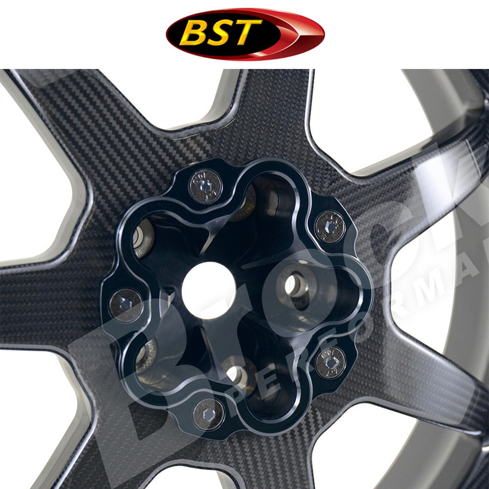 ２０１８年から２０２３年式モデル カワサキ Ｎｉｎｊａ　Ｈ２　ＳＸ用 BST 7 TEK 17 x 6.0J カーボンファイバーリアホイール１本　BST 7 TEK 17 x 6.0 Rear Wheel - Kawasaki Ninja H2 / H2R (15-23) and Ninja H2 SX / SE / SE+ (18-23) (送料無料)