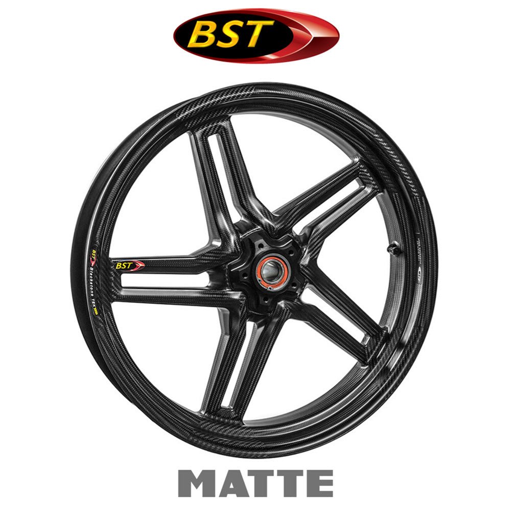 ドゥカティ パニガーレＶ４用 BST Rapid TEK 17 x 3.5J マットカーボンファイバーフロントホイール１本(セラミックベアリング付き)　BST Rapid TEK 17 x 3.5 Front Wheel - MATTE - Ducati 899/959/821/1199 w/ABS / 1299 / Panigale V4 and V2 / Streetfighter V4 and V2 / 1299S / 1299R / FE 15-16 (送料無料)