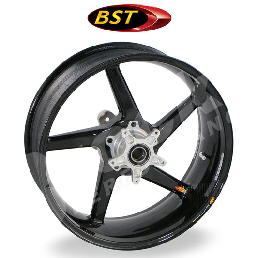 ２００９年から２０１６年式モデル スズキ ＧＳＸ－Ｒ１０００(ABS 無しモデル)用 BST Diamond TEK 17 x 6.0J カーボンファイバーリアホイール１本　BST Diamond TEK 17 x 6.0 Rear Wheel - Suzuki GSX-R1000 (09-16) Non-ABS (送料無料)
