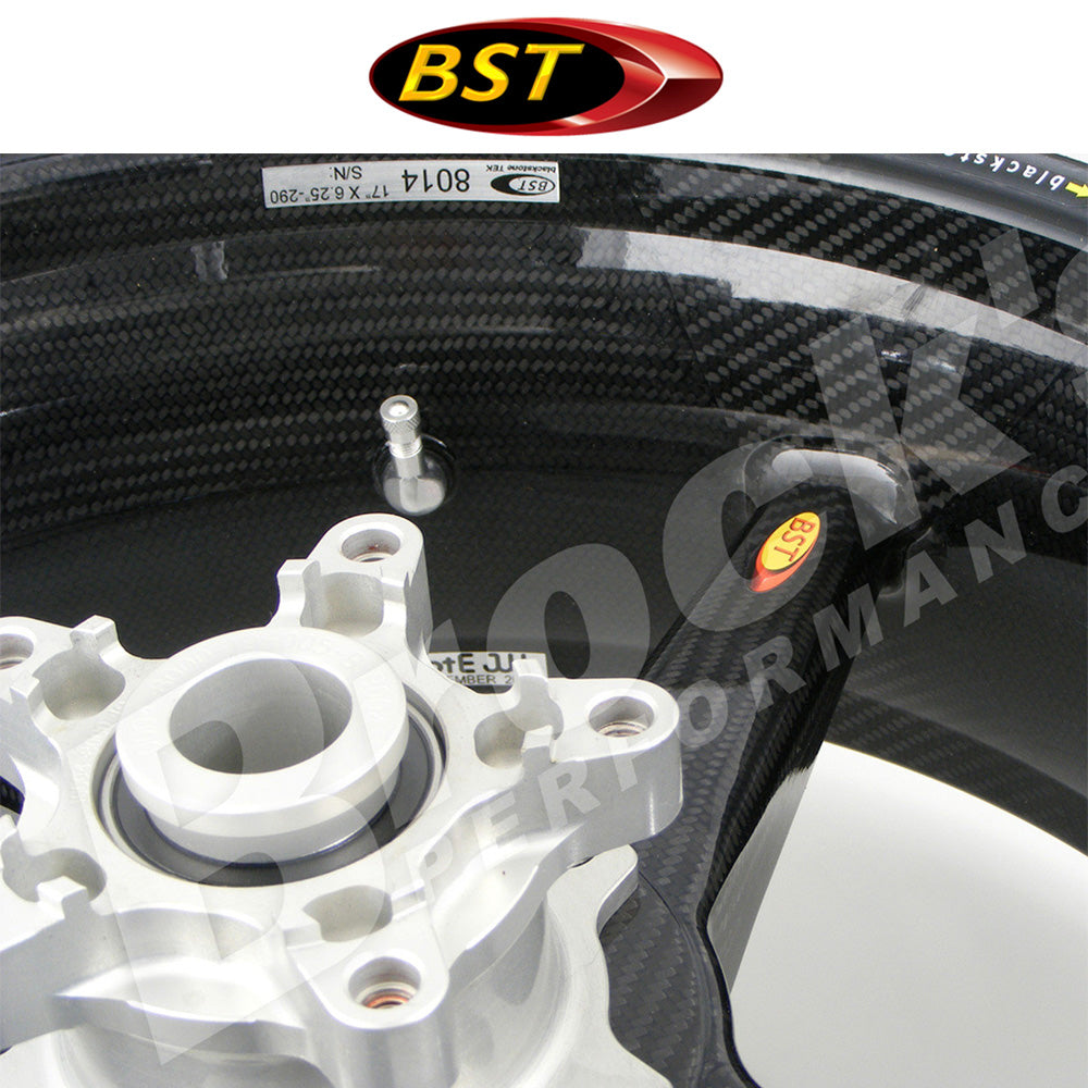 ２００９年から２０１６年式モデル スズキ ＧＳＸ－Ｒ１０００(ABS 無しモデル)用 BST Diamond TEK 17 x 6.0J カーボンファイバーリアホイール１本　BST Diamond TEK 17 x 6.0 Rear Wheel - Suzuki GSX-R1000 (09-16) Non-ABS (送料無料)