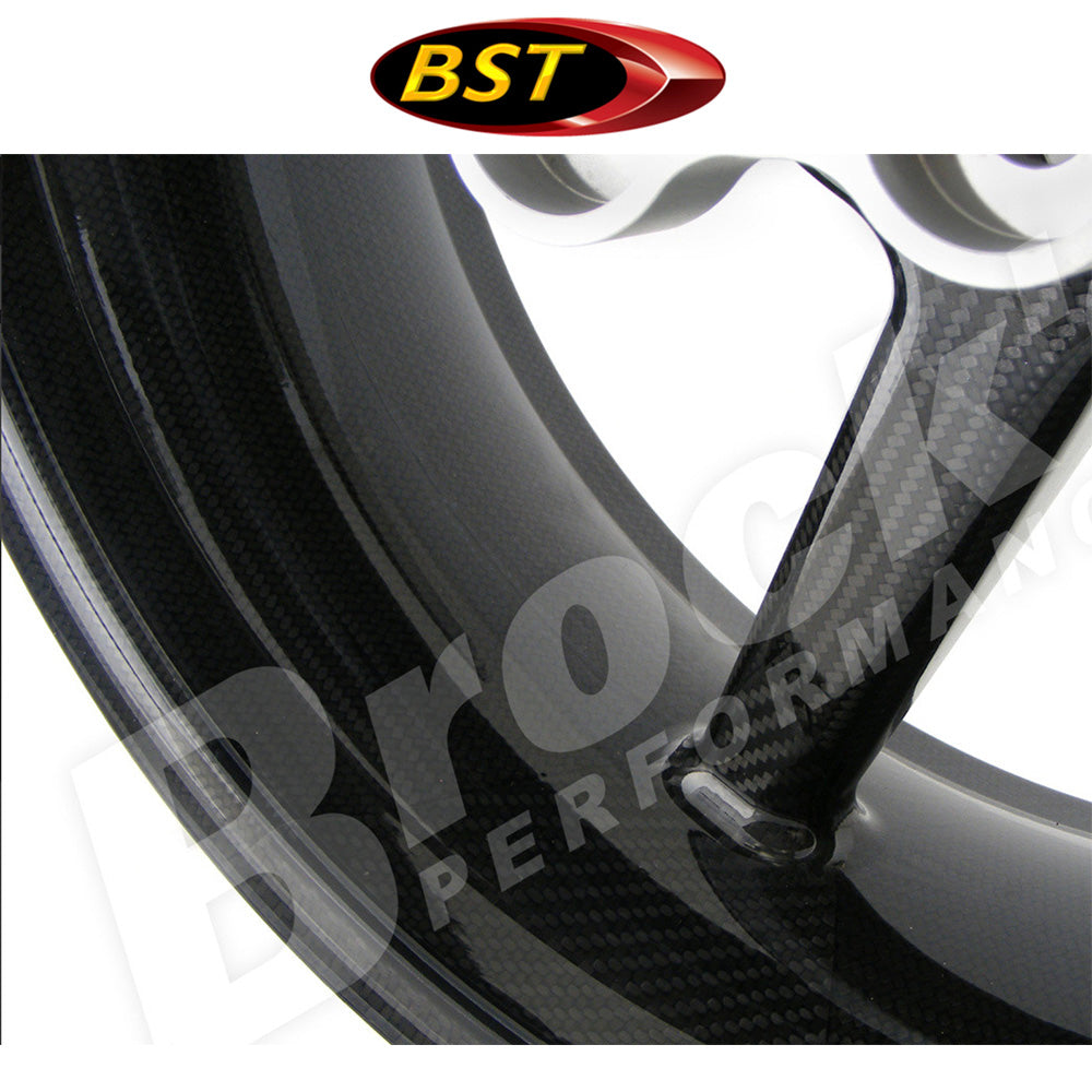 ２００９年から２０１６年式モデル スズキ ＧＳＸ－Ｒ１０００(ABS 無しモデル)用 BST Diamond TEK 17 x 6.0J カーボンファイバーリアホイール１本　BST Diamond TEK 17 x 6.0 Rear Wheel - Suzuki GSX-R1000 (09-16) Non-ABS (送料無料)