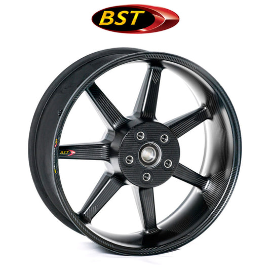 ２０１１年から２０２５年式モデル カワサキ Ｎｉｎｊａ　ＺＸ－１０Ｒ用 BST 7 TEK 17 x 6.75J カーボンファイバーリアホイール１本　BST 7 TEK 17 x 6.75 Rear Wheel - Kawasaki ZX-10R (11-25) (送料無料)