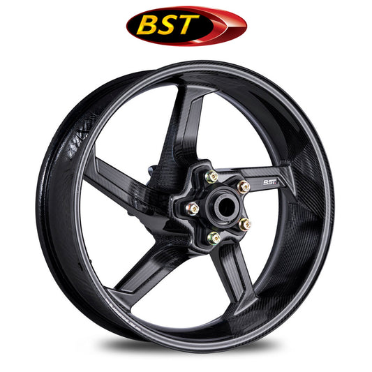 ２０１７年から２０２４年式モデル ホンダ ＣＢＲ１０００ＲＲ用 BST Star TEK 17 x 6.0J カーボンファイバーリアホイール１本　BST Star TEK 17 x 6.0 Rear Wheel - Honda CBR1000RR (17-24) and SP (17-19) (送料無料)
