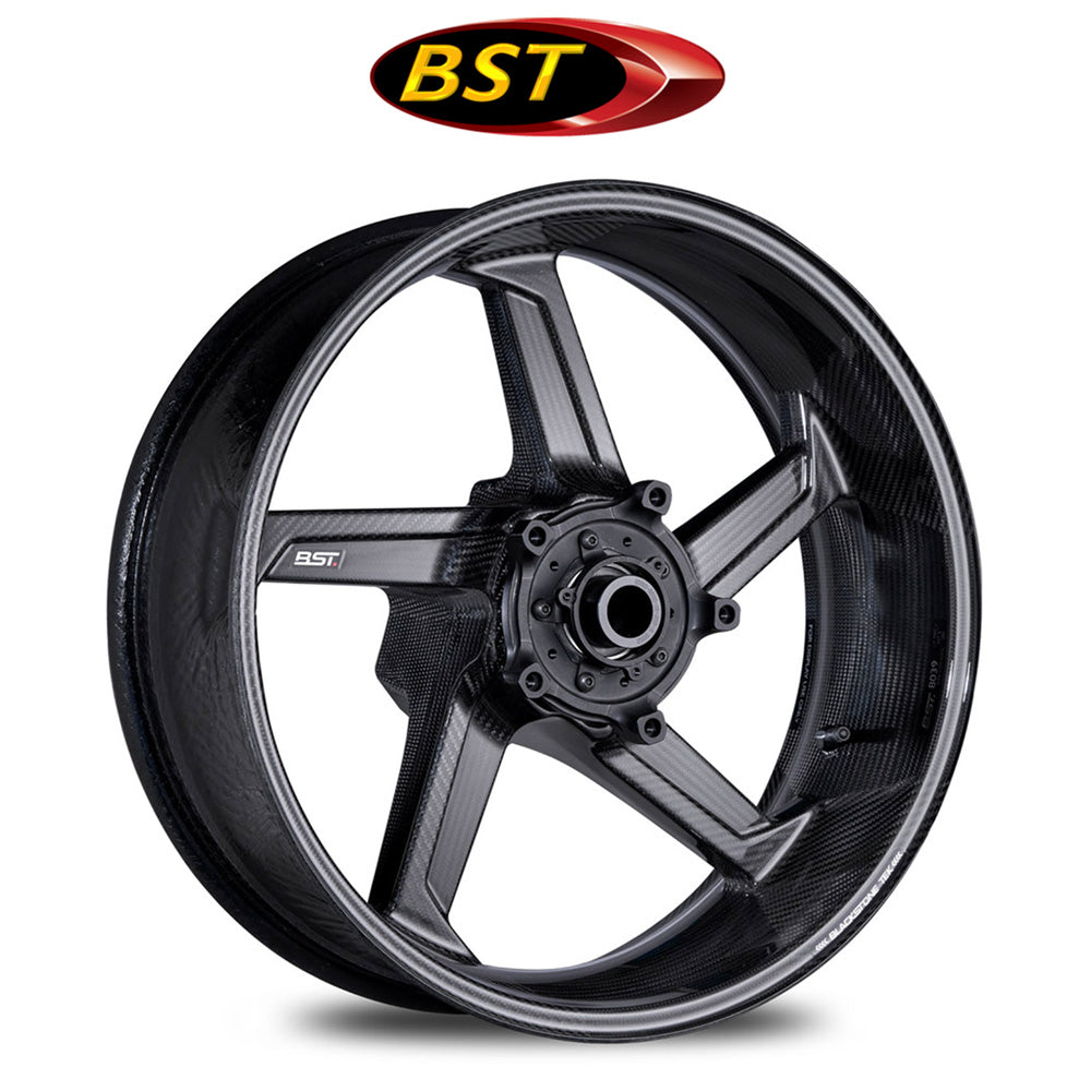 ２０１７年から２０１９年式モデル ホンダ ＣＢＲ１０００ＲＲ　ＳＰ用 BST Star TEK 17 x 6.0J カーボンファイバーリアホイール１本　BST Star TEK 17 x 6.0 Rear Wheel - Honda CBR1000RR (17-24) and SP (17-19) (送料無料)