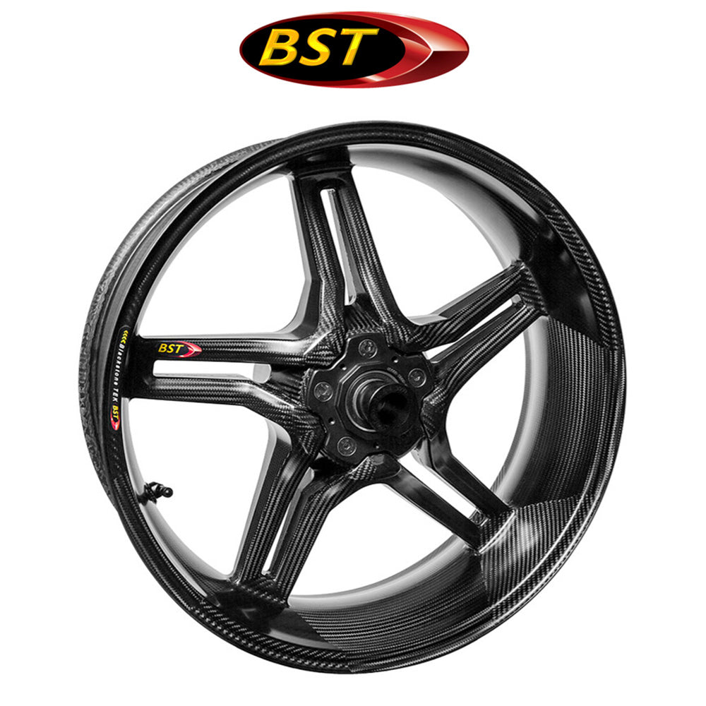 ２０２０年から２０２５年式モデル カワサキ Ｚ　Ｈ２用 BST Rapid TEK 17 x 6.0J カーボンファイバーリアホイール１本　BST Rapid TEK 17 x 6.0 Rear Wheel - Kawasaki Z H2 (20-25) (送料無料)