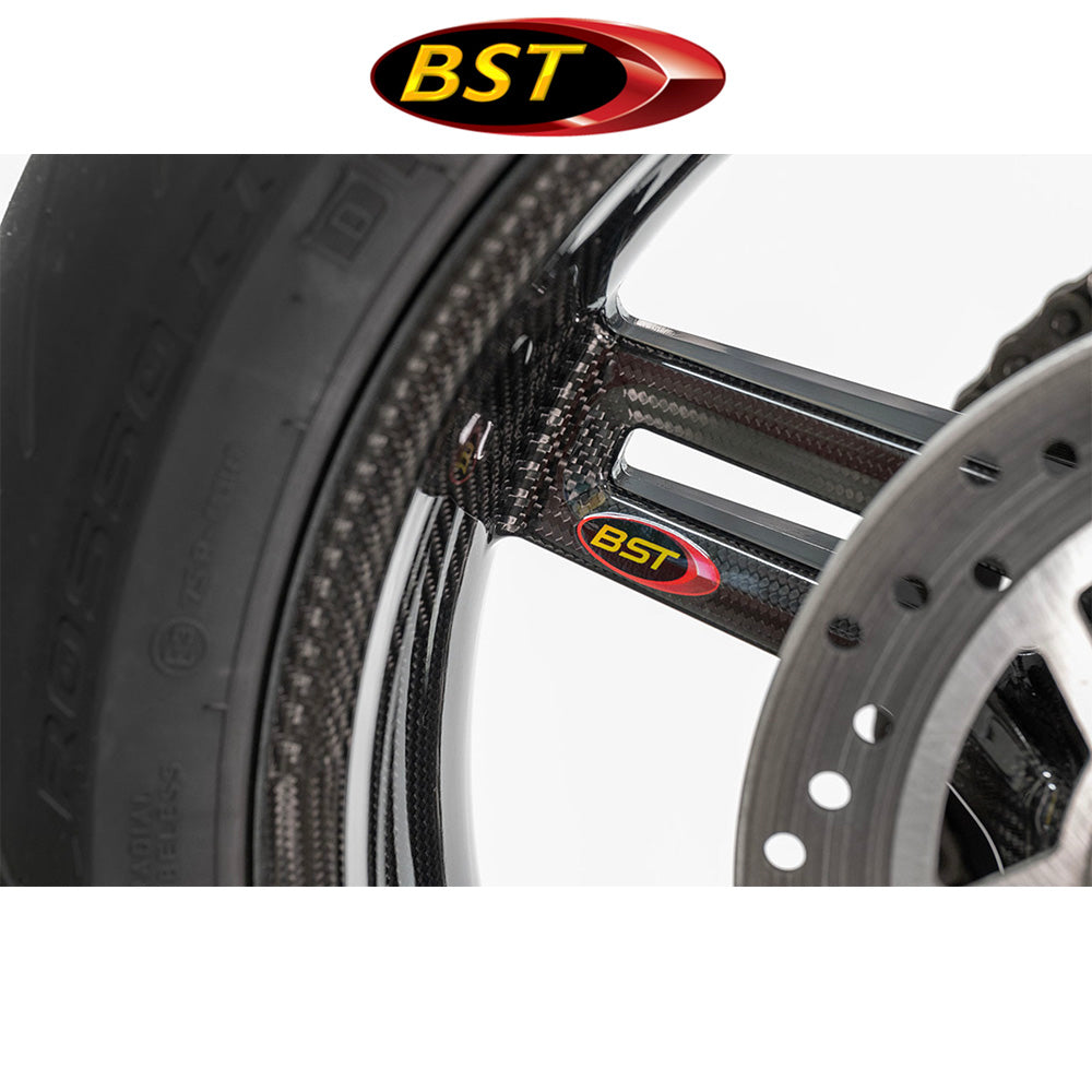 ２０２０年から２０２５年式モデル カワサキ Ｚ　Ｈ２用 BST Rapid TEK 17 x 6.0J カーボンファイバーリアホイール１本　BST Rapid TEK 17 x 6.0 Rear Wheel - Kawasaki Z H2 (20-25) (送料無料)