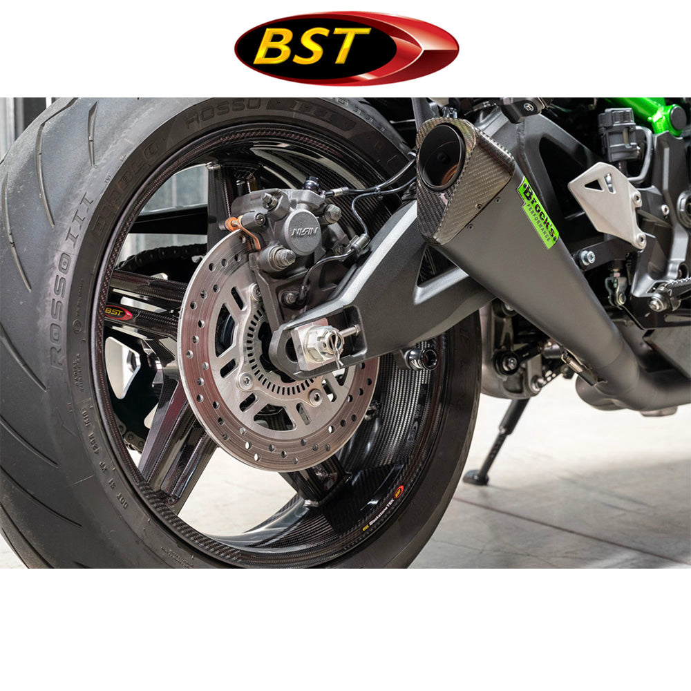２０２０年から２０２５年式モデル カワサキ Ｚ　Ｈ２用 BST Rapid TEK 17 x 6.0J カーボンファイバーリアホイール１本　BST Rapid TEK 17 x 6.0 Rear Wheel - Kawasaki Z H2 (20-25) (送料無料)