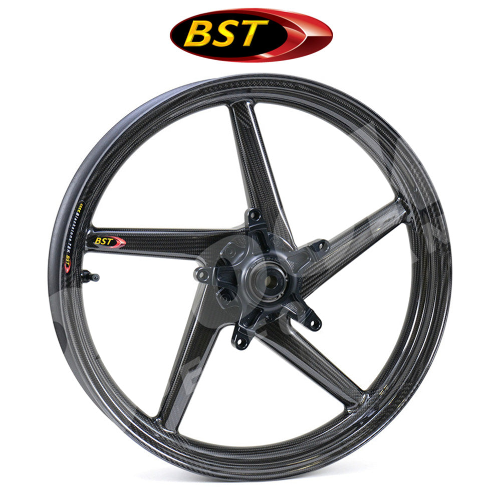 ２０２３年から２０２４年式モデル カワサキ Ｎｉｎｊａ　ＺＸ－４ＲＲ用 BST ダイヤモンドテック 17 x 3.5J カーボンファイバーフロントホイール１本　BST Diamond TEK 17 x 3.50 Front Wheel - Kawasaki ZX-4RR (23-24) (送料無料)