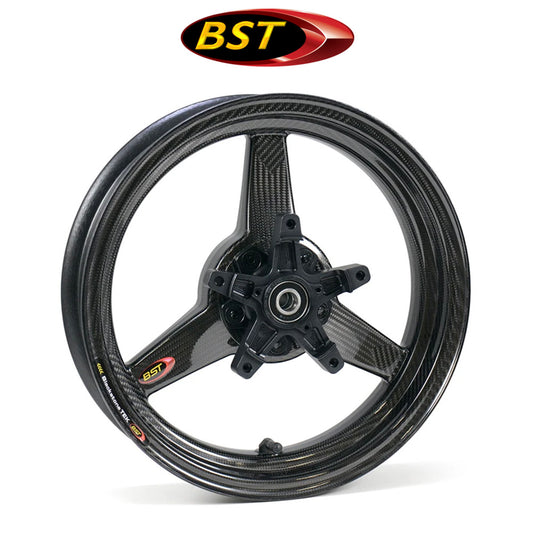 2014-2020年式ホンダ グロム(ABS無しモデル)用 BST トリプルテック カーボンファイバー製(グロス、艶あり) フロントホイール (12x2.75J フロント) (消費税、送料込み)