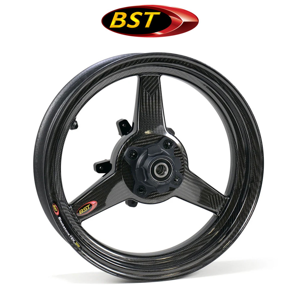 2022-2026年式ホンダ グロム(ABS無しモデル)用 BST トリプルテック カーボンファイバー製(グロス、艶あり) フロントホイール (12x2.75J フロント) (消費税、送料込み)