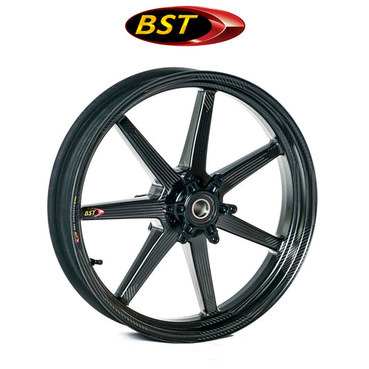 2015-2025年式ヤマハ ＹＺＦ－Ｒ１用 BST ７テック カーボンファイバー製(グロス、艶あり) フロントホイール (17x3.5J フロント) (消費税、送料込み)