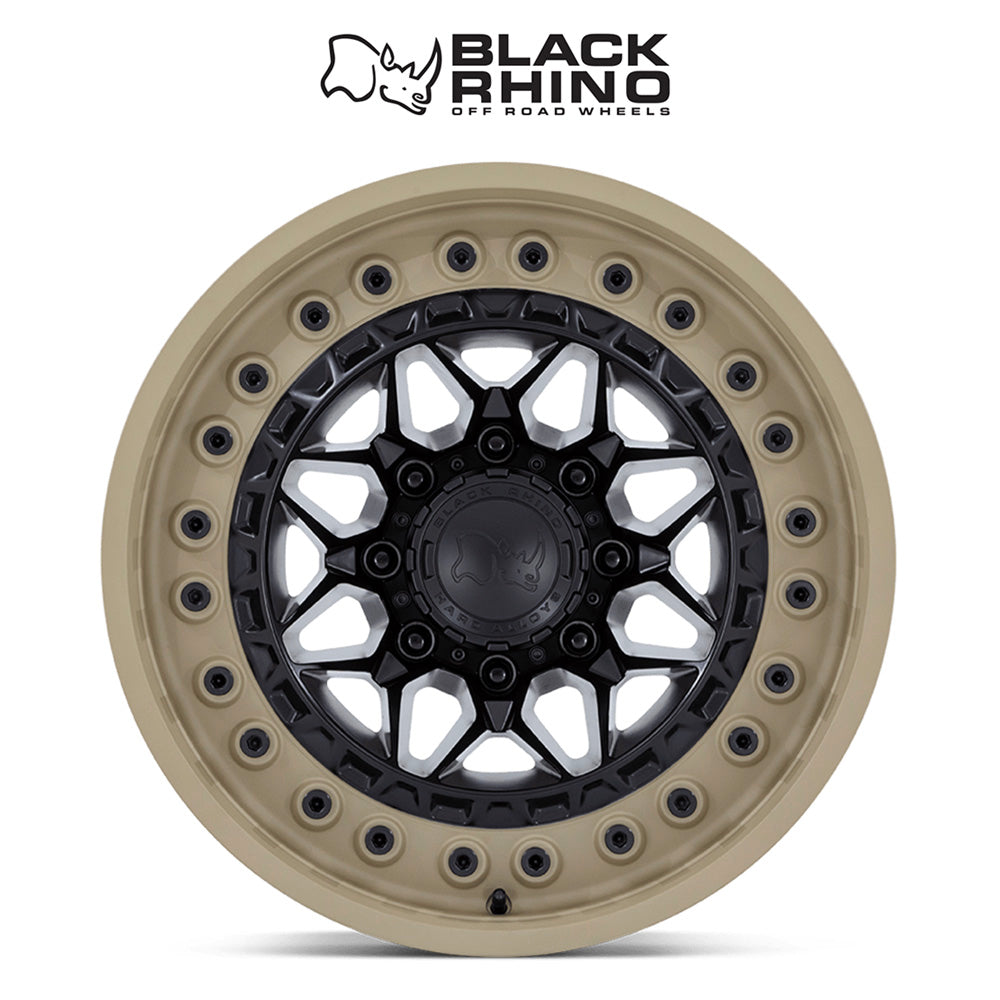 トヨタ ランドクルーザー用ブラックライノ アルファ 18x9J ET 20 フロント、リア マットブラックサンドリップ ホイール４本セット　Black Rhino ALPHA 18X9 6X5.5 106 +20 M-BLK SAND-LP (消費税、送料込み)