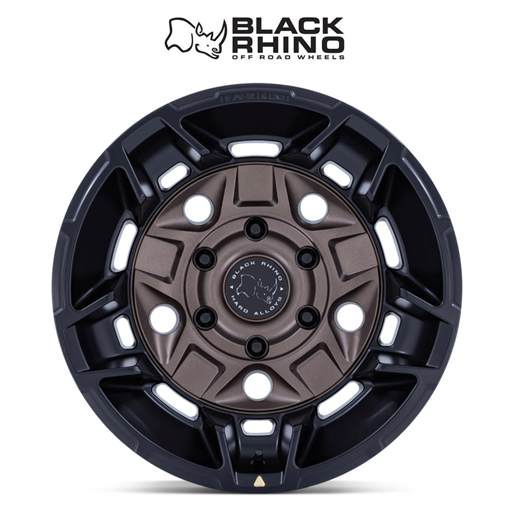 トヨタ ランドクルーザー用ブラックライノ ガード 17x8.5J ET 25 フロント、リア バーントブロンズマットブラックリップ ホイール４本セット　Black Rhino GUARD 17X8.5 6X5.5 106 +25 B-BRNZ M-BLK (消費税、送料込み)