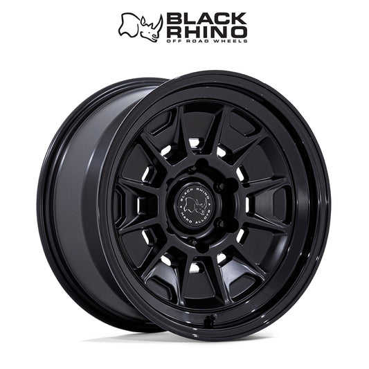 トヨタ ランドクルーザー用ブラックライノ モンド 17x8.5J ET 20 フロント、リア マットブラック／グロスブラックリップ ホイール４本セット　Black Rhino MONDO 17X8.5 6X5.5 106 +20 M-BLK GB-LP (消費税、送料込み)