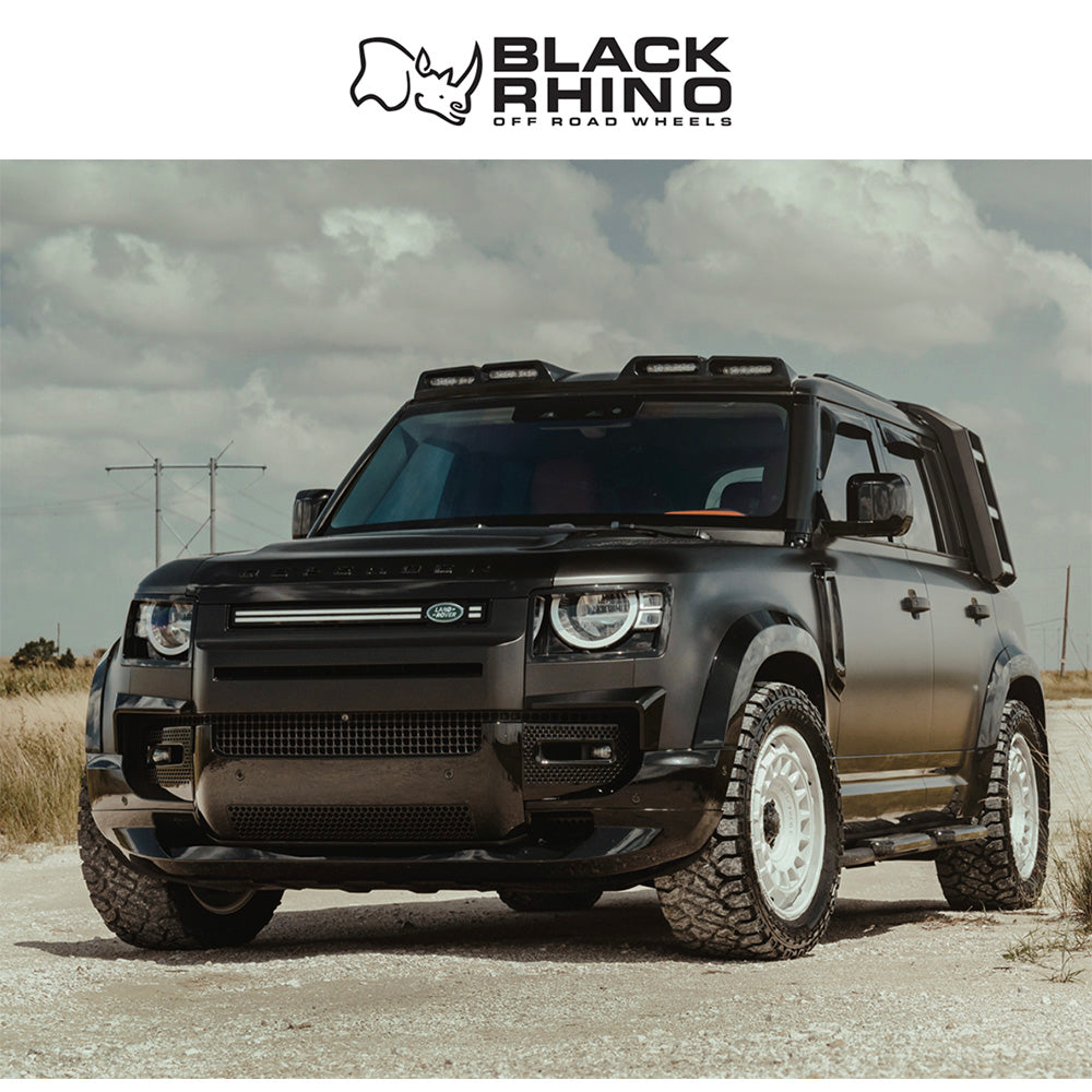 トヨタ ランドクルーザー用ブラックライノ エーウォール 20x8.5J ET 25 フロント、リア グロスホワイト ホイール４本セット　Black Rhino AWOL 20X8.5 6X5.5 106 +25 G-WHT (消費税、送料込み)