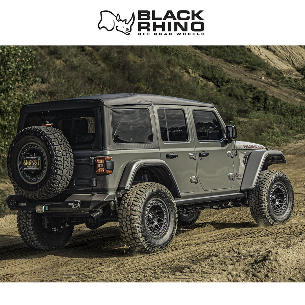 トヨタ ランドクルーザー用ブラックライノ アルファ 18x9J ET 20 フロント、リア マットブラック ガンメタルリップ ホイール４本セット　Black Rhino ALPHA 18X9 6X5.5 106 +20 M-BLK GNMTL-LP (消費税、送料込み)