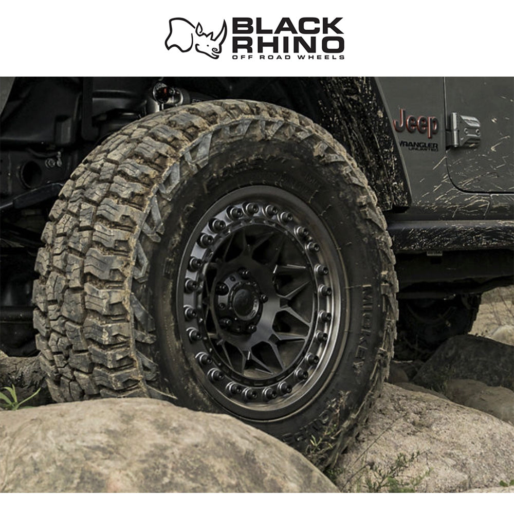トヨタ ランドクルーザー用ブラックライノ アルファ 18x9J ET 20 フロント、リア マットブラック ガンメタルリップ ホイール４本セット　Black Rhino ALPHA 18X9 6X5.5 106 +20 M-BLK GNMTL-LP (消費税、送料込み)