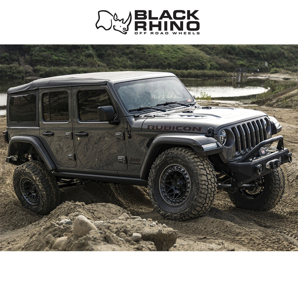 トヨタ ランドクルーザー用ブラックライノ アルファ 18x9J ET 20 フロント、リア マットブラック ガンメタルリップ ホイール４本セット　Black Rhino ALPHA 18X9 6X5.5 106 +20 M-BLK GNMTL-LP (消費税、送料込み)