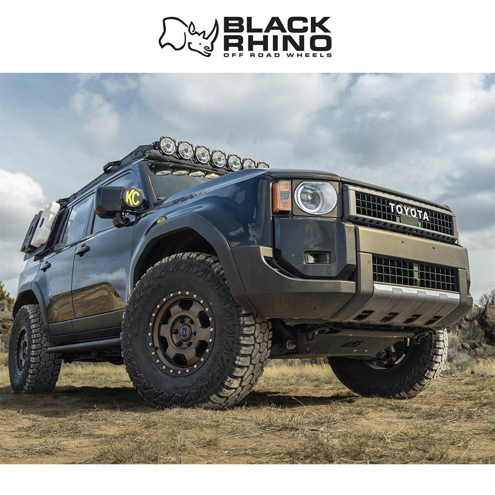 トヨタ ランドクルーザー用ブラックライノ トルーパー 17x8.5J ET 25 フロント、リア バーントブロンズマットブラックリップ ホイール４本セット　Black Rhino TROOPER 17X8.5 6X5.5 106 +25 B-BRNZ MBLK (消費税、送料込み)