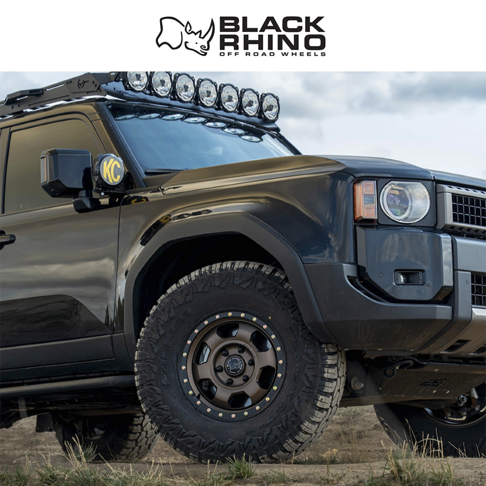 トヨタ ランドクルーザー用ブラックライノ トルーパー 17x8.5J ET 25 フロント、リア バーントブロンズマットブラックリップ ホイール４本セット　Black Rhino TROOPER 17X8.5 6X5.5 106 +25 B-BRNZ MBLK (消費税、送料込み)