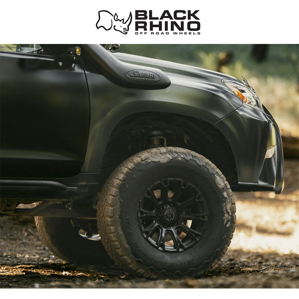 トヨタ ランドクルーザー用ブラックライノ ダイアモンドバック 17x8.5J ET 25 フロント、リア マットブラック ホイール４本セット　Black Rhino DIAMONDBACK 17X8.5 6X5.5 106 +25 M-BLK (消費税、送料込み)