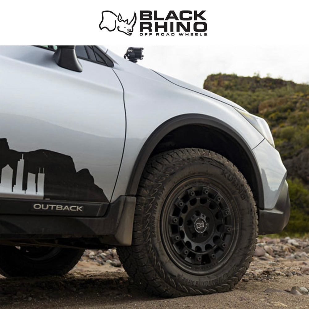 トヨタ ランドクルーザー用ブラックライノ フジ 17x8J ET 20 フロント、リア マットブラック  ホイール４本セット　Black Rhino SOL 17X8 6X5.5 106 +20 G-SLV MCH-FC (消費税、送料込み)