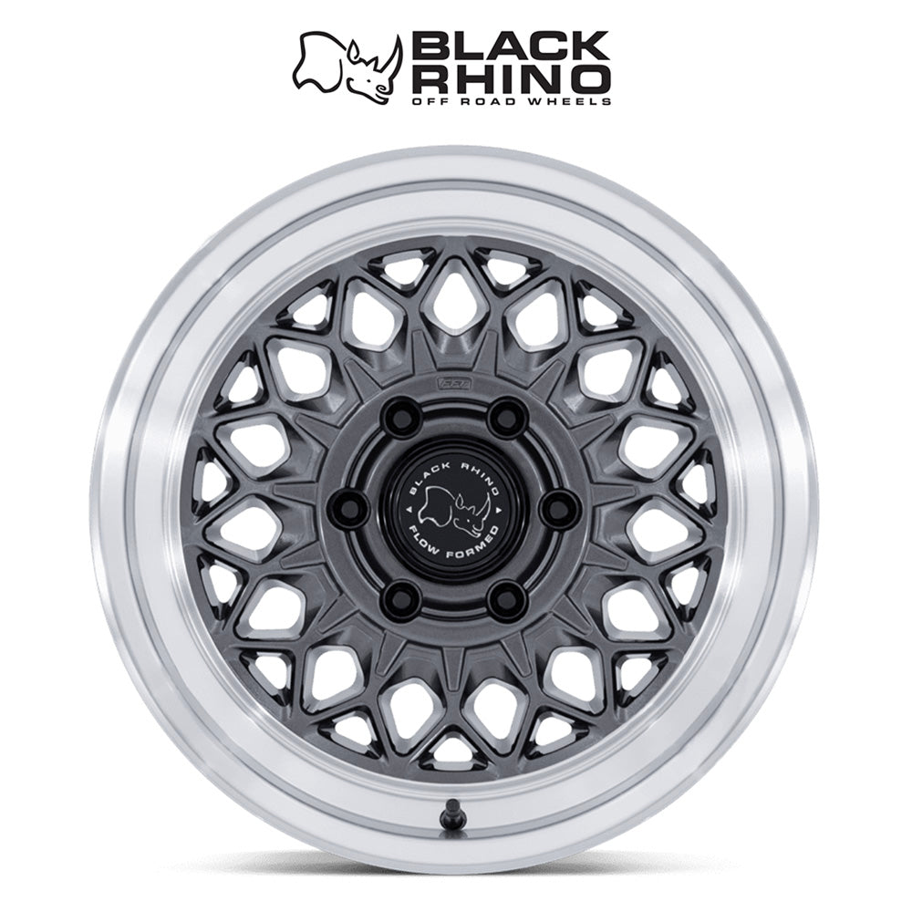 トヨタ ランドクルーザー用ブラックライノ グラーツ 17x8.5J ET 25 フロント、リア グロスガンメタルマシンドリップ ホイール４本セット　Black Rhino GRAZ 17X8.5 6X5.5 106 +25 G-GNMTL-MCH (消費税、送料込み)