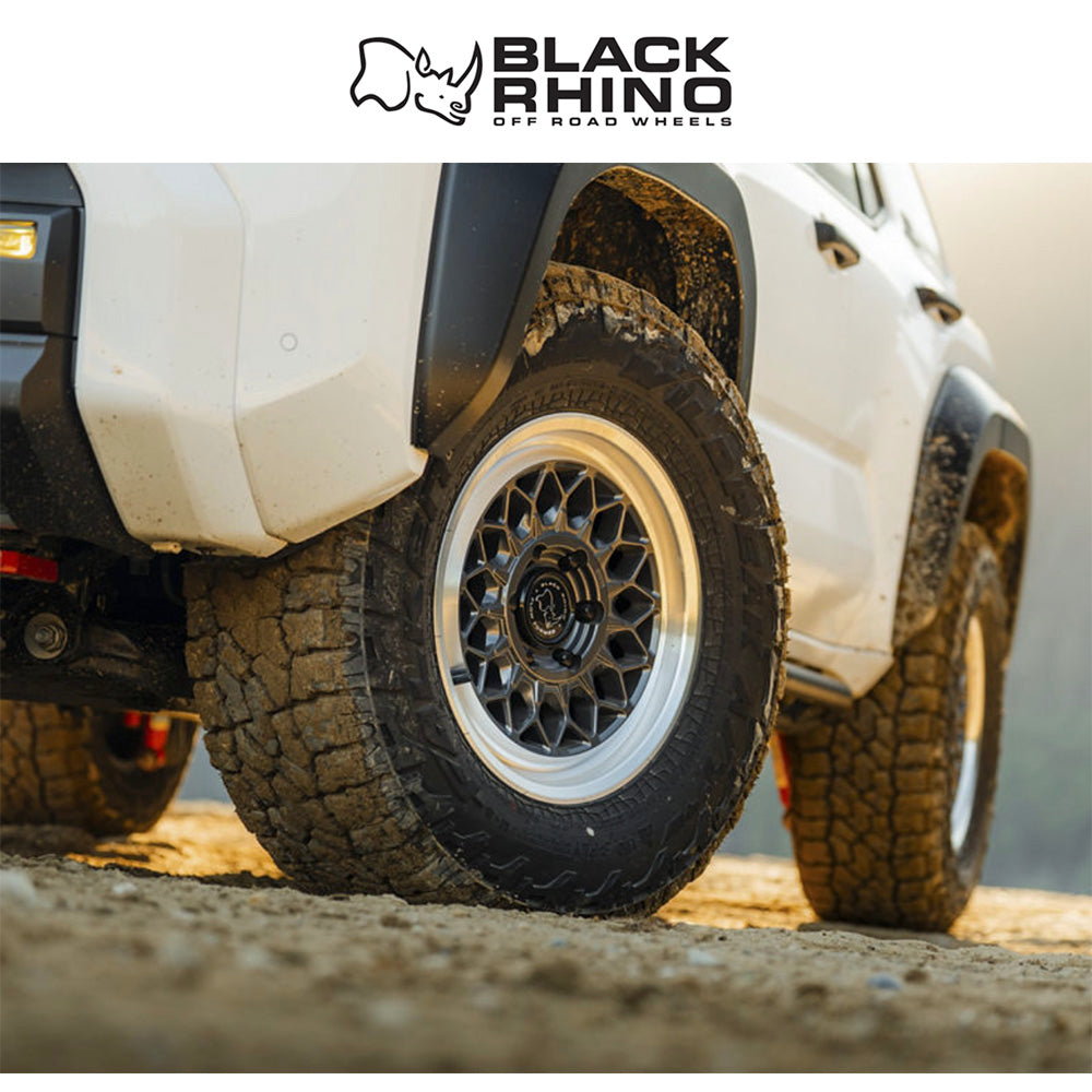 トヨタ ランドクルーザー用ブラックライノ グラーツ 17x8.5J ET 25 フロント、リア グロスガンメタルマシンドリップ ホイール４本セット　Black Rhino GRAZ 17X8.5 6X5.5 106 +25 G-GNMTL-MCH (消費税、送料込み)