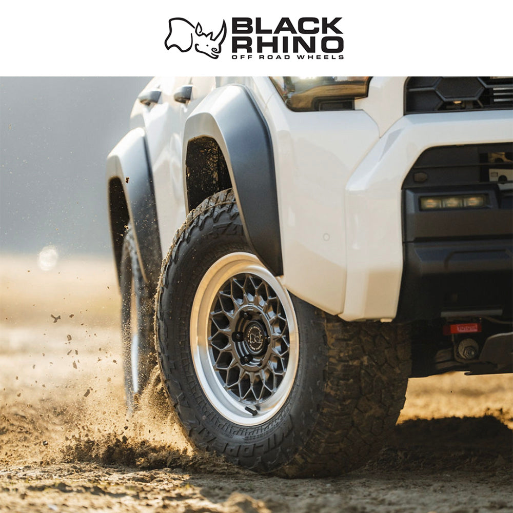 トヨタ ランドクルーザー用ブラックライノ グラーツ 17x8.5J ET 25 フロント、リア グロスガンメタルマシンドリップ ホイール４本セット　Black Rhino GRAZ 17X8.5 6X5.5 106 +25 G-GNMTL-MCH (消費税、送料込み)