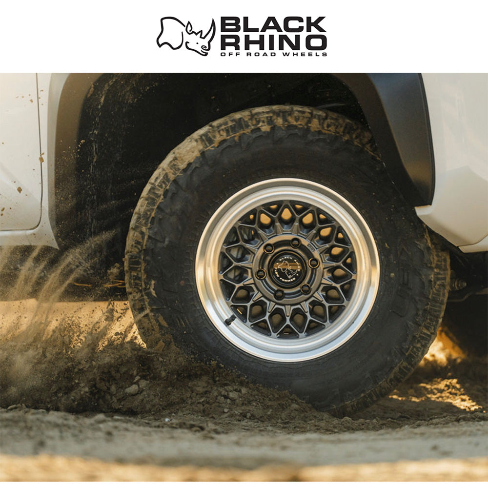 トヨタ ランドクルーザー用ブラックライノ グラーツ 17x8.5J ET 25 フロント、リア グロスガンメタルマシンドリップ ホイール４本セット　Black Rhino GRAZ 17X8.5 6X5.5 106 +25 G-GNMTL-MCH (消費税、送料込み)