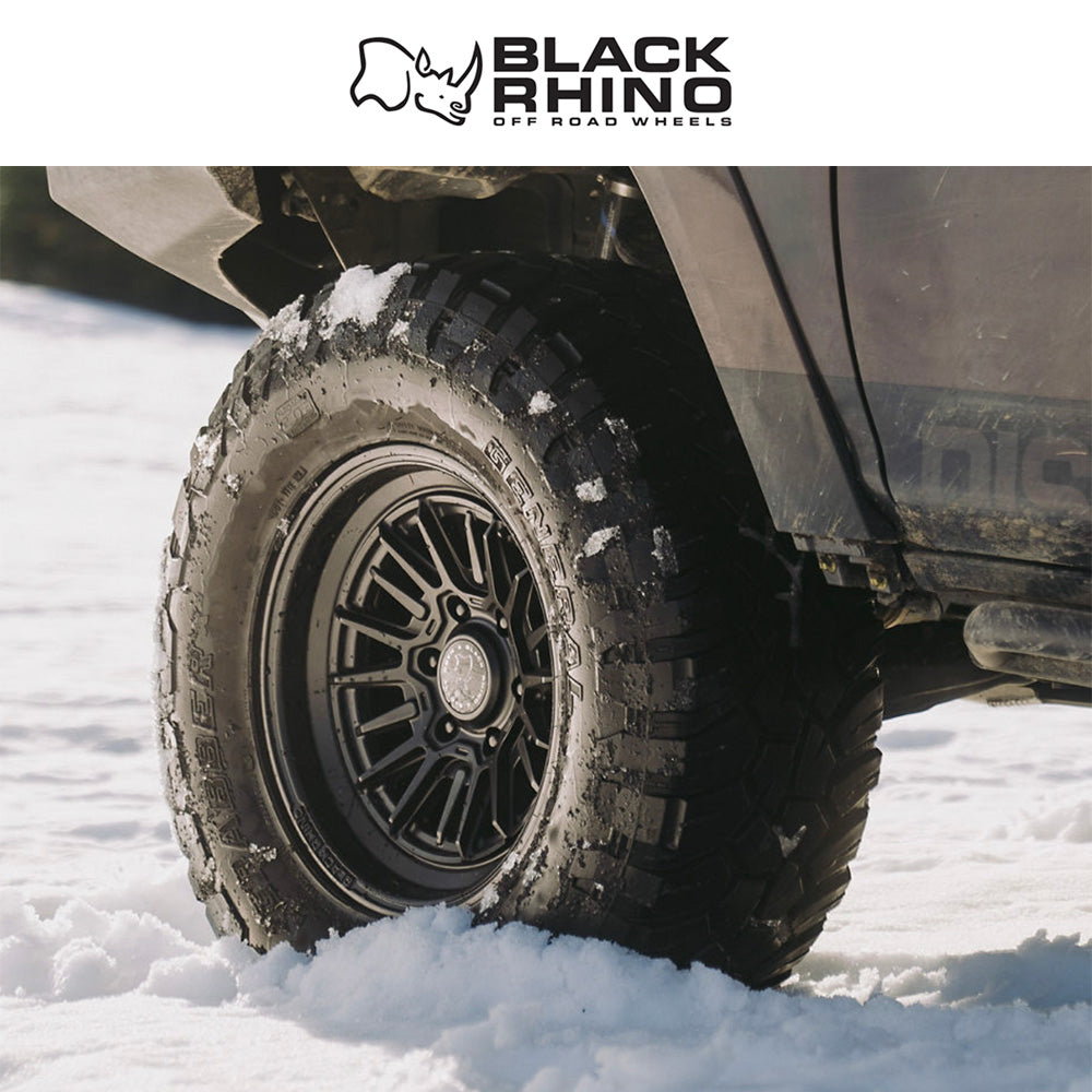 トヨタ ランドクルーザー用ブラックライノ タレオ 17x8.5J ET 25 フロント、リア マットブラック ホイール４本セット　Black Rhino TALEO 17X8.5 6X5.5 106 +25 M-BLK (消費税、送料込み)