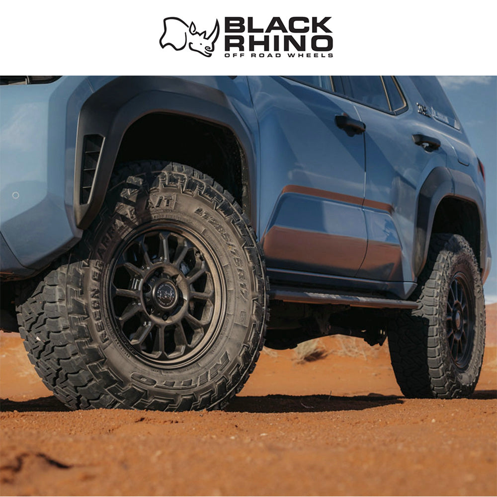 トヨタ ランドクルーザー用ブラックライノ アルタ 17x8.5J ET 32 フロント、リア マットブラック ホイール４本セット　Black Rhino ALTA 17X8 6X5.5 106 +32 M-BLK(消費税、送料込み)