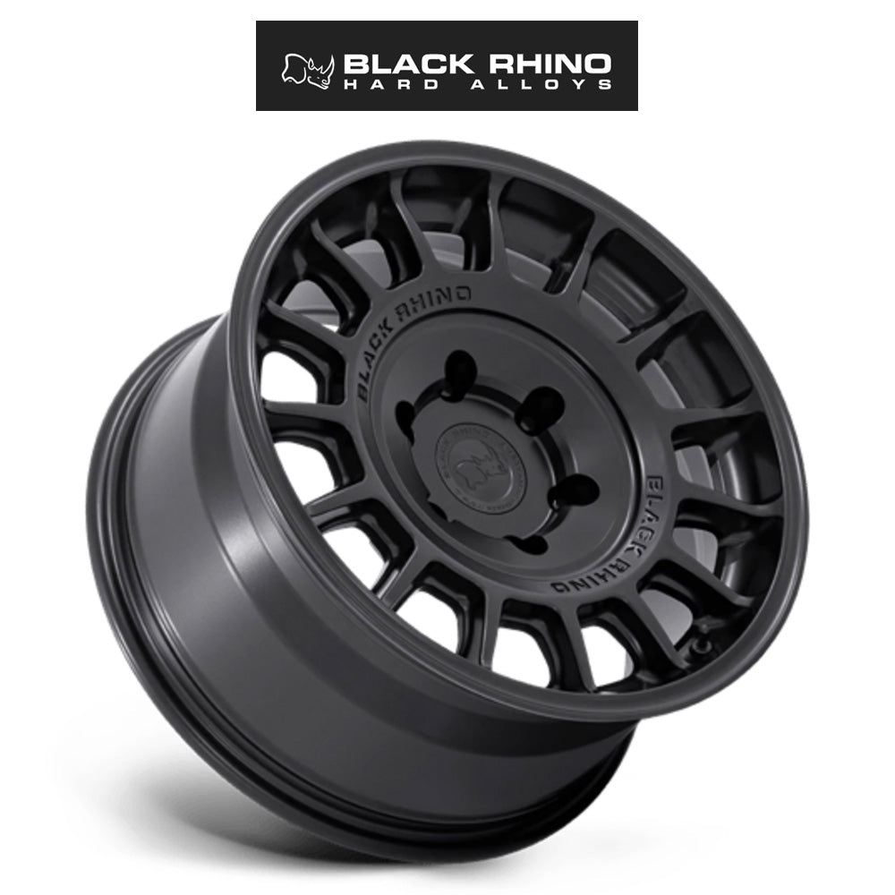 テスラ モデル３ (TESLA Model 3)用 ブラックライノ ヴォル 18x8J マットブラックホイール４本セット Black Rhino Voll BR015 18X8 5X4.5 M-BLK 25MM (送料無料)