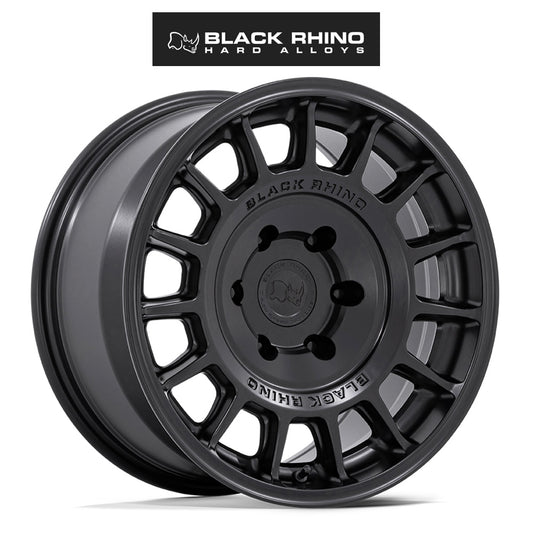 テスラ モデル３ (TESLA Model 3)用 ブラックライノ ヴォル 18x8J マットブラックホイール４本セット Black Rhino Voll BR015 18X8 5X4.5 M-BLK 25MM (送料無料)