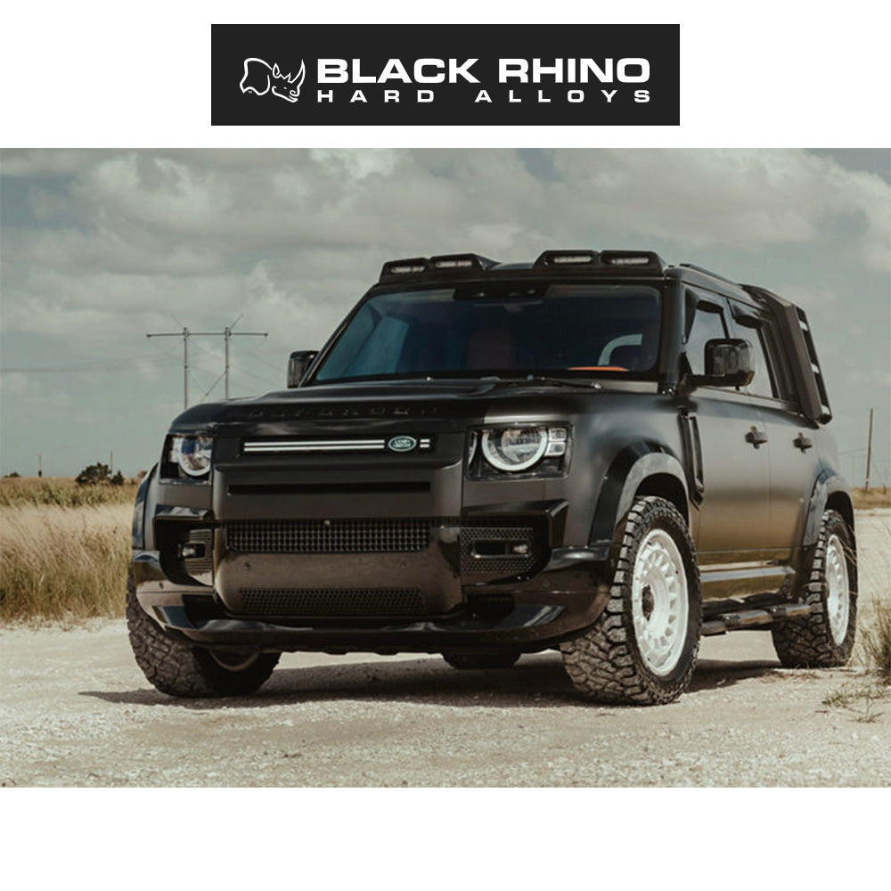 ランドローバー ディフェンダー１１０ (Land Rover Defender 110)用ブラックライノ エイウォル 20x8.5J マットブラックホイール４本セット BR024 20X8.5 5X120 M-BLK 25MM (送料無料)