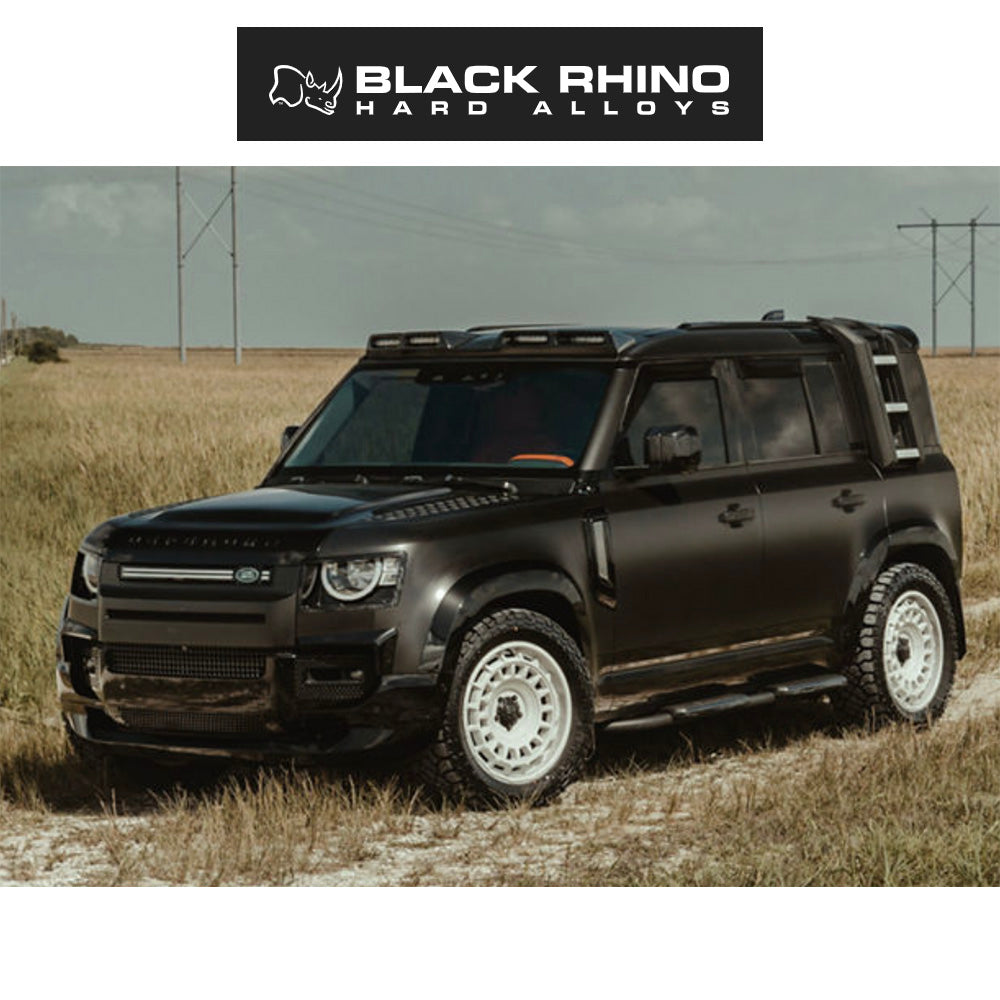 ランドローバー ディフェンダー１１０ (Land Rover Defender 110)用ブラックライノ エイウォル 20x8.5J マットブラックホイール４本セット BR024 20X8.5 5X120 M-BLK 25MM (送料無料)