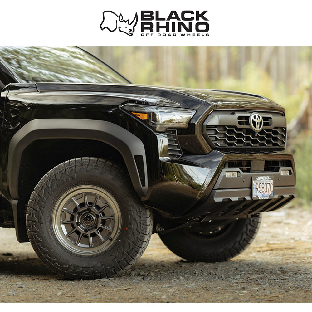 トヨタ ランドクルーザー用ブラックライノ モンド 17x8.5J ET 20 フロント、リア マットガンメタル ＋ グロスグレーリップ ホイール４本セット　Black Rhino MONDO 17X8.5 6X5.5 106 +20 M-GNMTL GY-LP (消費税、送料込み)