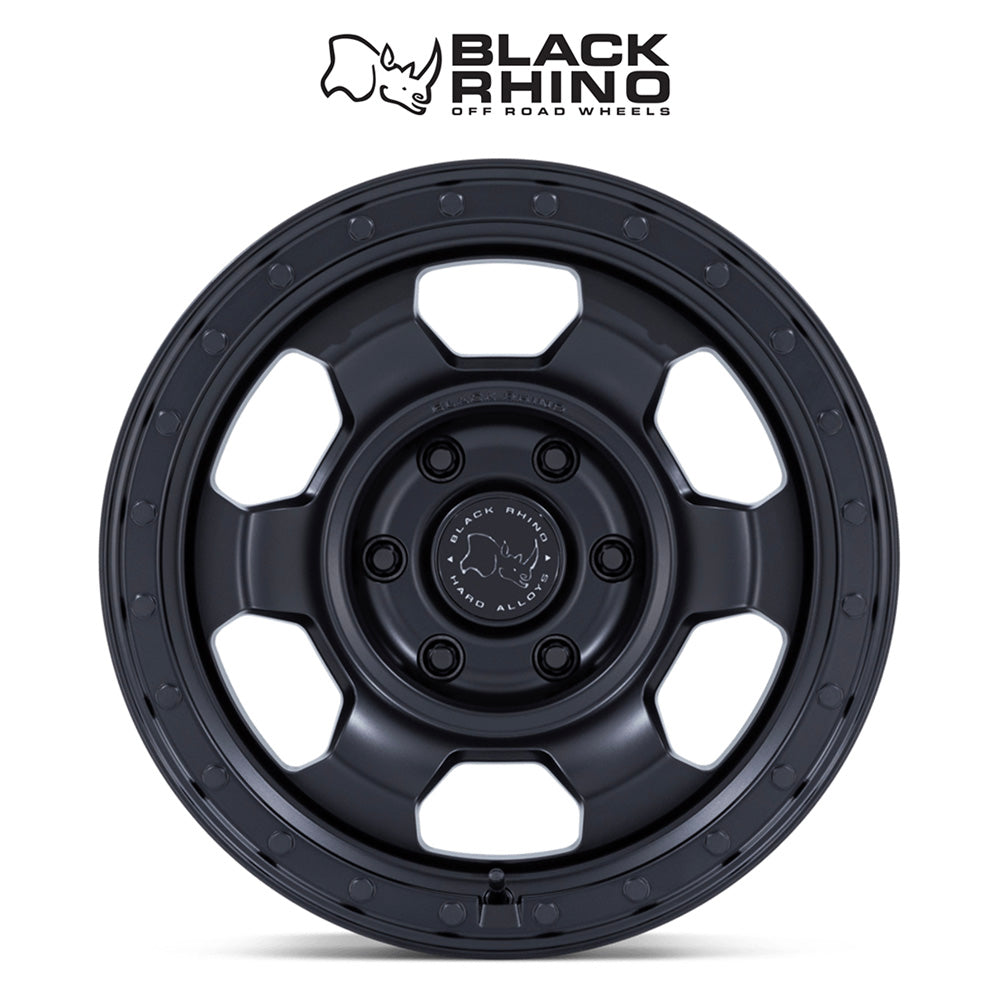 トヨタ ランドクルーザー用ブラックライノ トルーパー 17x8.5J ET 25 フロント、リア マットブラック ホイール４本セット　Black Rhino TROOPER 17X8.5 6X5.5 106 +25 M-BLK (消費税、送料込み)