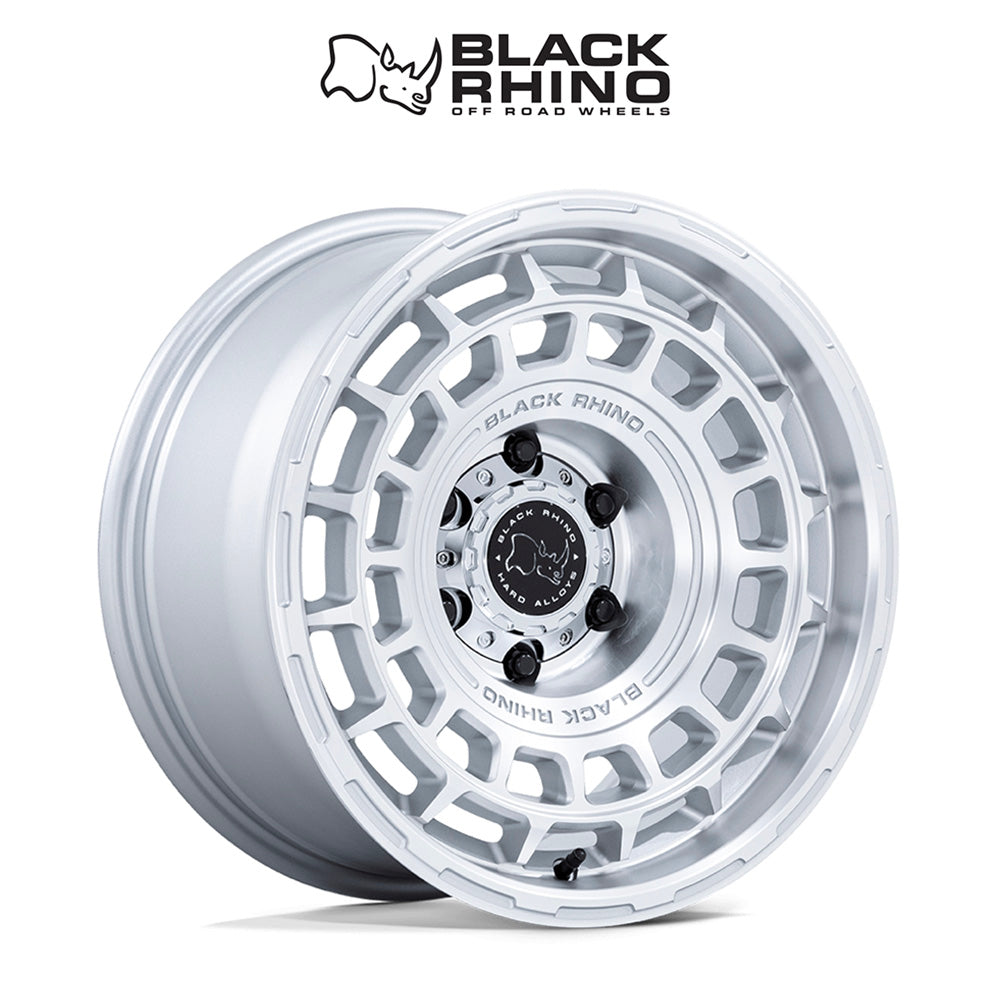 ランドローバー ディフェンダー１１０ (Land Rover Defender 110)用ブラックライノ エイウォル 20x8.5J シルバーマシンドフェイス ホイール４本セット BR024 20X8.5 5X120 SLV-MACH-FC 25MM (送料無料)