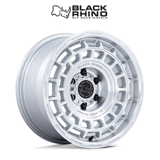 ランドローバー ディフェンダー１１０ (Land Rover Defender 110)用ブラックライノ エイウォル 20x8.5J シルバーマシンドフェイス ホイール４本セット BR024 20X8.5 5X120 SLV-MACH-FC 25MM (送料無料)