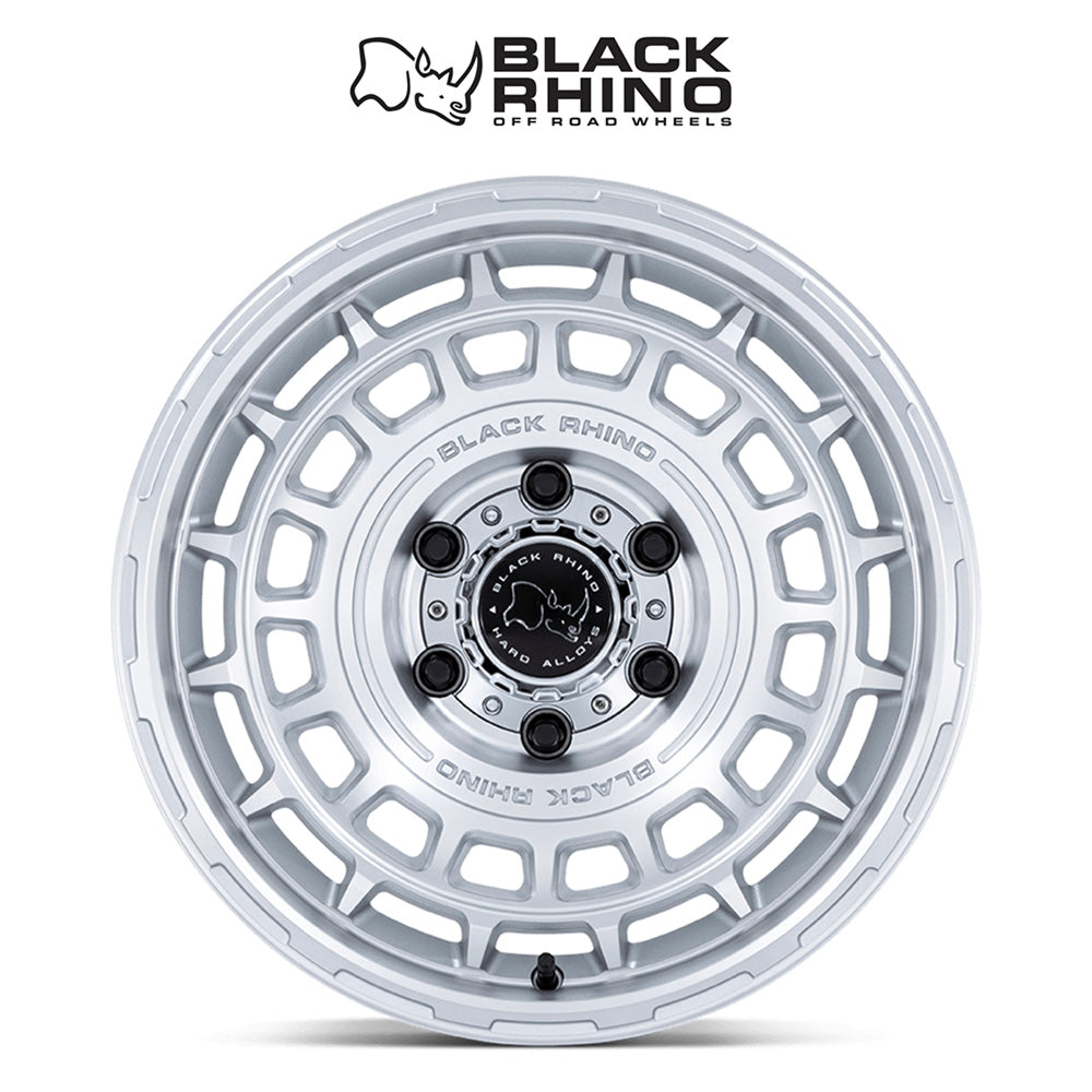 ランドローバー ディフェンダー１１０ (Land Rover Defender 110)用ブラックライノ エイウォル 20x8.5J シルバーマシンドフェイス ホイール４本セット BR024 20X8.5 5X120 SLV-MACH-FC 25MM (送料無料)
