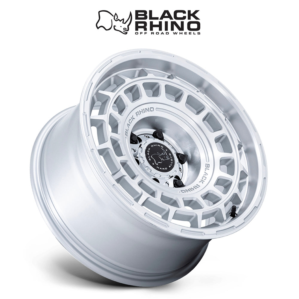 ランドローバー ディフェンダー１１０ (Land Rover Defender 110)用ブラックライノ エイウォル 20x8.5J シルバーマシンドフェイス ホイール４本セット BR024 20X8.5 5X120 SLV-MACH-FC 25MM (送料無料)