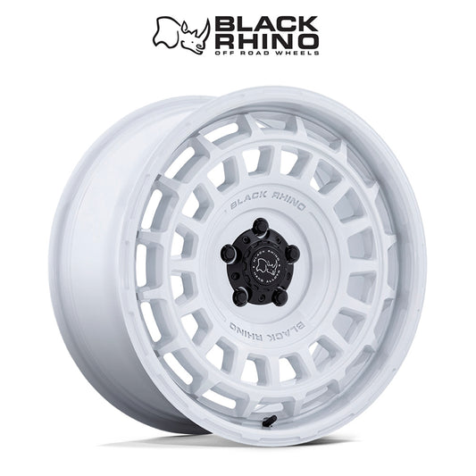 ランドローバー ディフェンダー１１０ (Land Rover Defender 110)用ブラックライノ エイウォル 20x8.5J グロスホワイト ホイール４本セット Black Rhino Awol BR024 20X8.5 5X120 G-WHT 25MM (送料無料)
