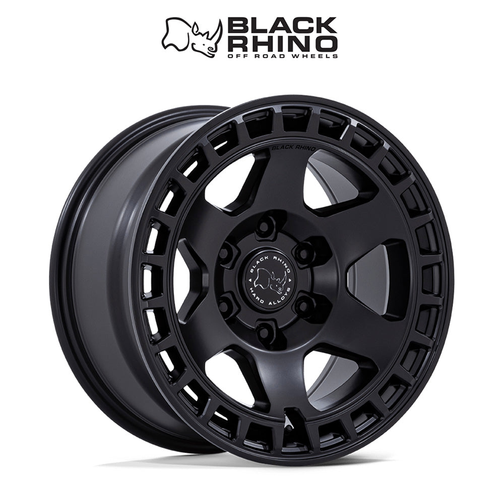トヨタ ランドクルーザー用ブラックライノ バハリ 17x8.5J ET 25 フロント、リア マットブラック ホイール４本セット　Black Rhino BAHARI 17X8.5 6X5.5 106 +25 M-BLK (消費税、送料込み)